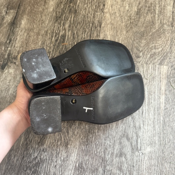 Retro ENZO ANGIOLINI Croc & Pony Hair Square Heeled Shoe 7.5 - Picture 5 of 5